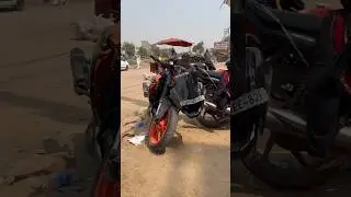 Rc 390 Live on CRASH😱💔 #ktm #viral #shorts #motovlog #rider #crash 👉@meenmoy