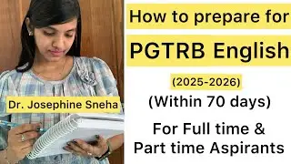 PGTRB 2025 Study Plan |Preparation Tips & Tactics | 80 days Study schedule available