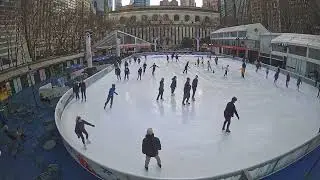 SkateCam! 📹 7:50am on Fri, Jan 9, 2026 @ Winter Village, Bryant Park NYC 🚫