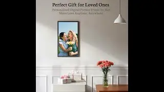 BSIMB Большая цифровая фоторамка с сенсорным экраном, разрешением Full HD, Wi-Fi, электронная фот...