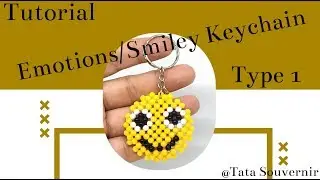 How to Bead Smiley/Emotions Keychain Type 1/kerajinan manik manik/Tutorial