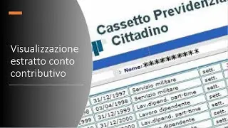 Consultazione estratto conto contributivo INPS (Tutorial)