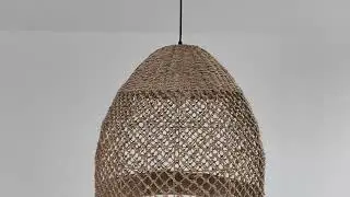 Natural Waterweed Pendant Light Handmade Lampshade#home #handmade #light