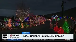 Retired firefighter, family puts on light display