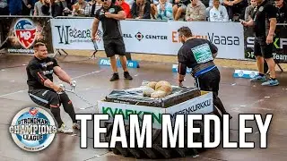 The World&rsquo;s Strongest Athletes Work Together In The Team Medley | Strongman Champions League