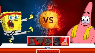 Spongebob Squarepants vs Five Strongest Opponents│Super Brawl 2 X Reef Rumble Tournament