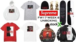 SUPREME x SCARFACE FW17 WEEK 8 !!! STOCK X UNBOXING !!!