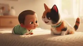 Gio Meets Cat Best Friend.
