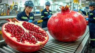 Inside a Modern Pomegranate Juice Factory | Whole Pomegranates to Cold-Filtered Bottles