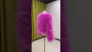 Global supply, ostrich feather coat, rose pink fur coat, fur, wholesale, clothing factory
