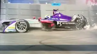 Alex Lynn crash - Formula E New York 2018 race 1