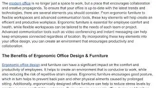 The Essential Elements of a Modern Office How to Create an Efficient & Productive Workspace