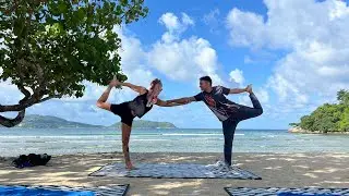 PARTNER YOGA POSES with Deven from India and Thailand Trixie | Talk and Trust | Good Vibes Thailand