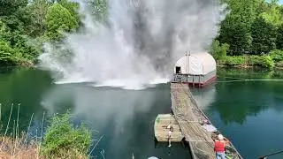 MIL-STD-901D Heavyweight Shock Test &mdash; Explosive Barge Slo-Mo (Hi-Test, VA)