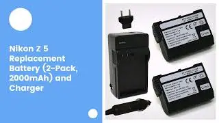 Nikon Z 5 Replacement Battery (2-Pack, 2000mAh) and Charger