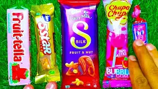 ASMR: Unboxing a Giant Mystery Box Full of Candy chocolate rainbow lollipops Satisfying video