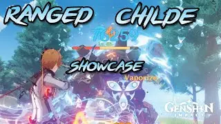 Childe Sniping Showcase | Ranged Stance 70k+ DMG charged Shots Ganyu Who? | Genshin Impact