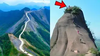 Blade Mountain Dangerous Cliff Walk | Amazing places in China | Blade Mountain | Natural Wonders