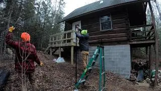 Fence Building at Our Off-Grid Cabin