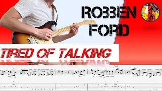 🔴 How To Play Robben Ford - Tired of Talking + Playback and Tabs | Blues Guitar Lesson