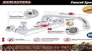 Stainless Steel Prep & Utility Sink - DuraSteel 1 Compartment Commercial Kitchen Sink - NSF Certifi