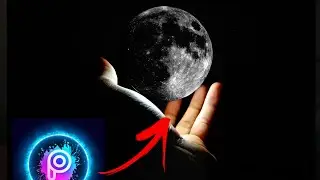 #short PicsArt Moon in hand editing | Moon Editing PicsArt |New moonlight photo | mobile editing