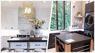 75 Multicolored Floor Laundry Room With Gray Backsplash Design Ideas You'll Love ⭐️