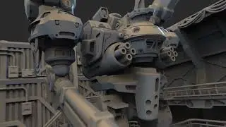 Destroid Tomahawk II Diorama 3D printable Promo