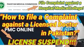 How to file a Complaint against a Doctor/Hospital in Pakistan?