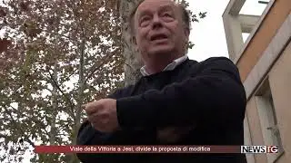 Viale della Vittoria in Jesi, the proposed modification is divided