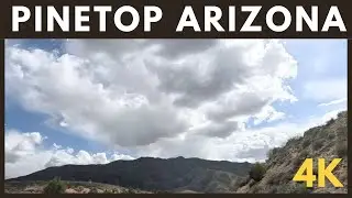 ARIZONA 4k - Pinetop and Hon-dah Casino Drive - Rural area driving + Music