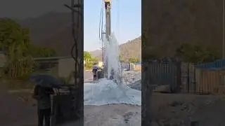 bore well water drilling borewell drilling forBorewell drilling high pressure wat #wate #borehole