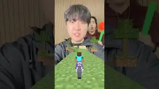 Игра Bike Minecraft Racing Challenge Beatbox. 🚴⛏️ #beatbox #tiktok
