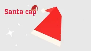 How to make santa cap from paper | Easy christmas craft for kids | Origami santa cap