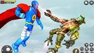 Flying Hero Robot Transform Car | Super Robot Hero City Crime Battle Walkthough Android Gameplay