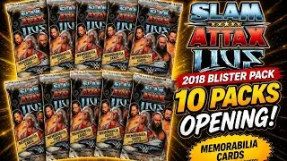 Opening 10 flow packs of slam attax live (2018 )//we got a extremely rare card #tcg#topps#unboxing  