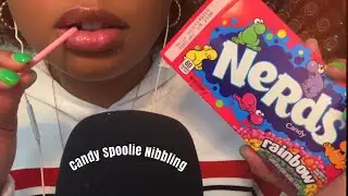 ASMR | Candy 🍬 Spoolie Nibbling | Mouth Sounds 👄 Nerds Candy
