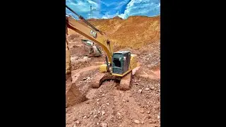CAT 320 NG, LIMPANDO CORTE DE CASCALHO NO GARIMPO