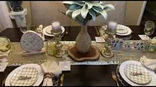 NEW! HOW TO DECORATE AN  ELEGANT GLAM RUSTIC EASTER TABLESCAPE| SPRING DECOR IDEAS| DECORATE WITH ME