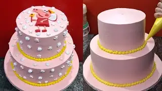 2Tier Peppa Pig fairy Cake Decorating | Birthday Cake Design | How To Make Peppa Pig Cake Decoration