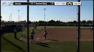 Garces leads 5-3 on the RBI single by Alyssa Monet Garcia