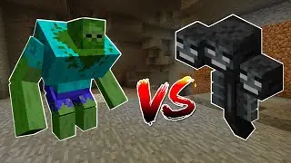 wither vs mutant zombie in Minecraft