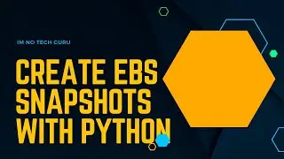using boto3 to create an ebs snapshot