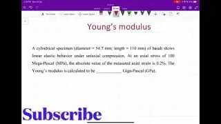 Numerical based on Young&rsquo;s modulus, stress and strain