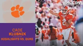 Clemson QB Cade Clubnik Highlights vs. Duke