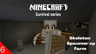 ഒരു തരികിട Minecraft survival series - skeleton spawner xp farm in malayalam and new base plans