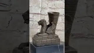 Persian Persepolis Griffon Dragon Bird Candle Holder Bronze Bookend Sculpture Statue Decor DW-111