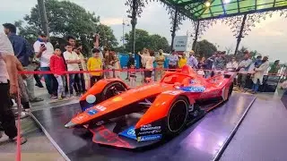 mahindra formula e car in hyderabad tank bund
