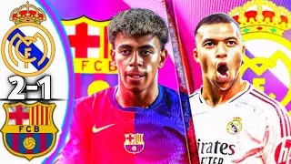 Real Madrid vs Barcelona 2-1 Highlights & All Goals 2025 🔥Kylian Mbappe Goal