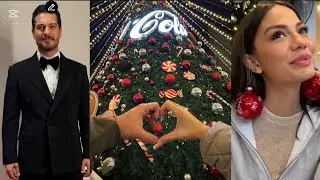 New Year's photos of Demet Özdemir and Çağatay Ulusoy#keşfet#yenidizi#çagatayulusoy#demetözdemir#